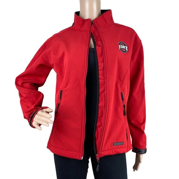 Zorrel The Weather Series Women Red Mock Neck  Fleece Lined Full Zip Jacket M - Picture 2 of 11
